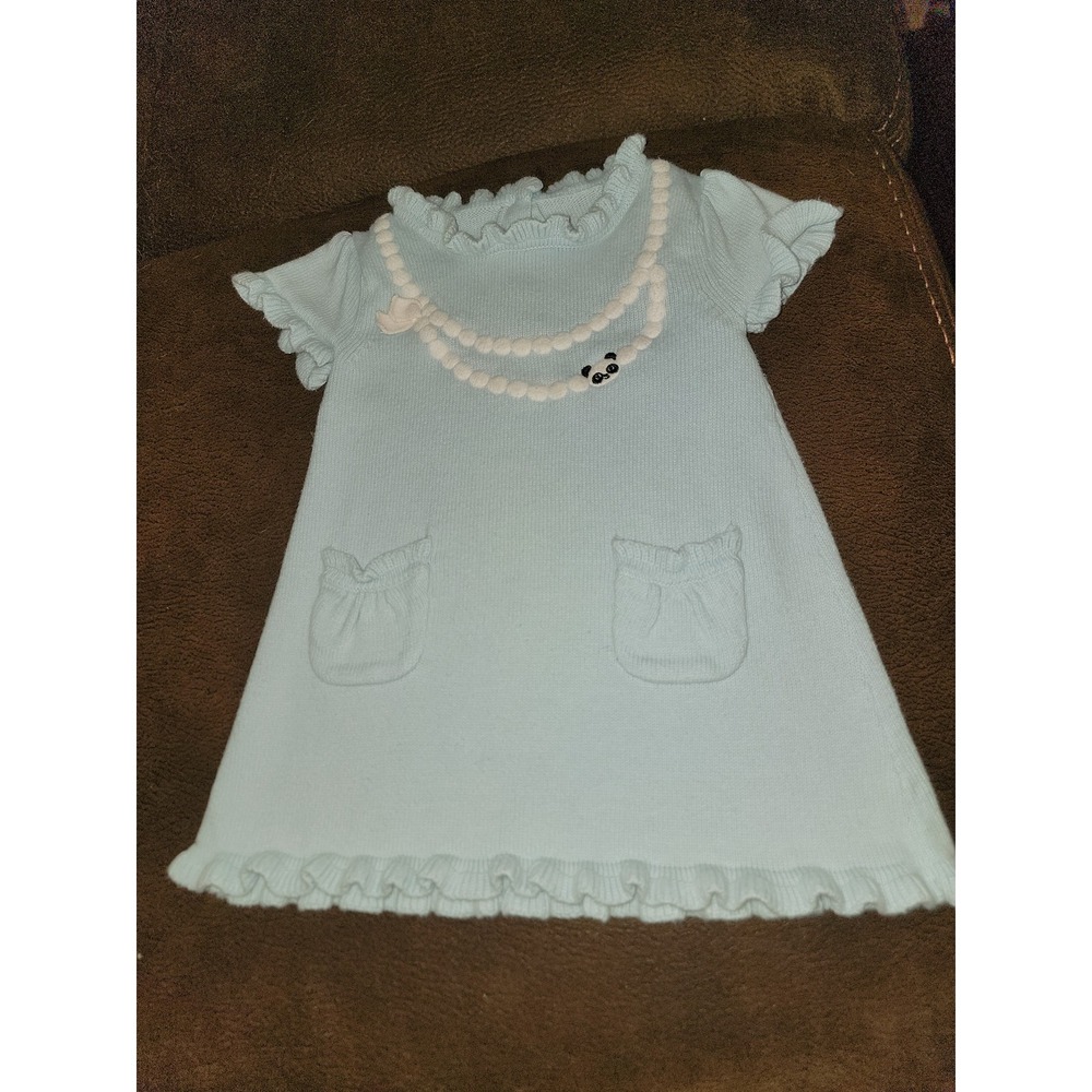 Gymboree‎ layette line panda blossom sweater dress size 6 12 months